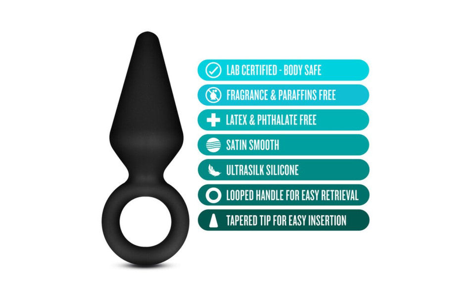 Anal Adventures Platinum Silicone Anal Loop Plug Small