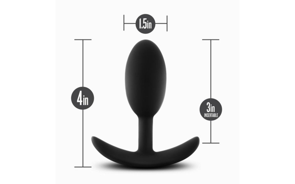 Anal Adventures Platinum Silicone Vibra Slim Plug Medium