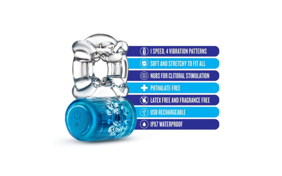 Play with Me Pleaser Rechargeable C Ring Blue