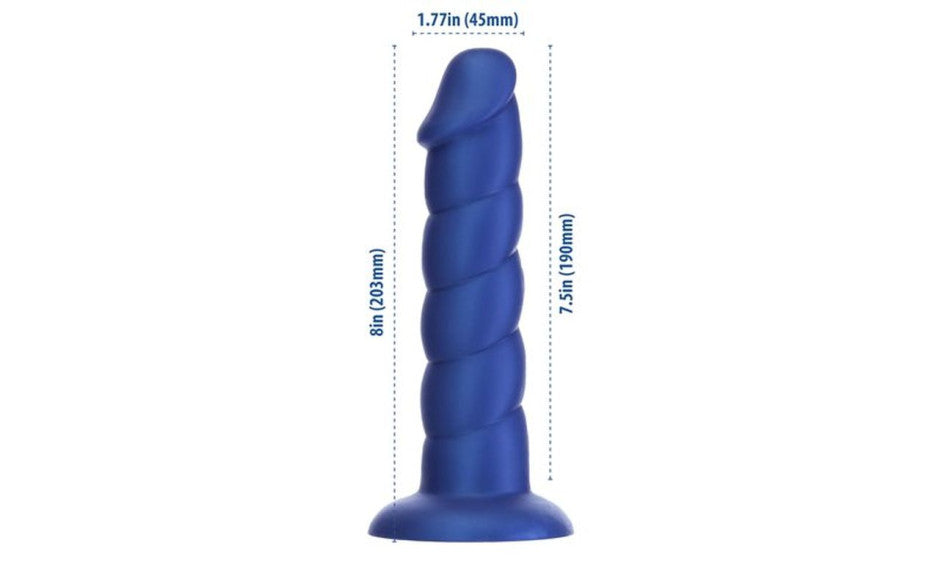 Unicorn Dildo 8in Blue