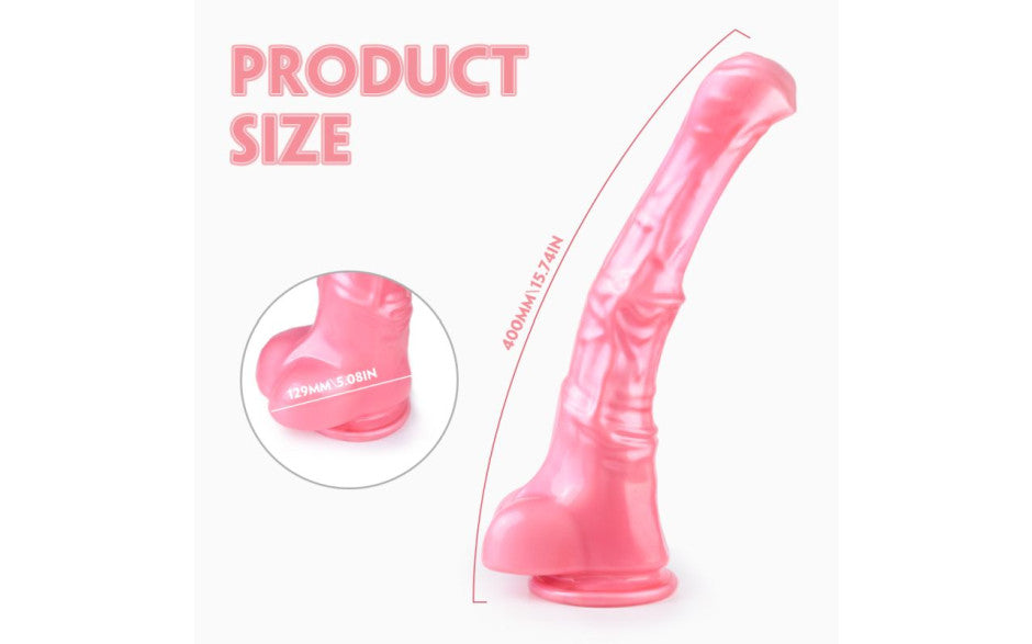 Duke Horse Dong w Balls Pink XXL