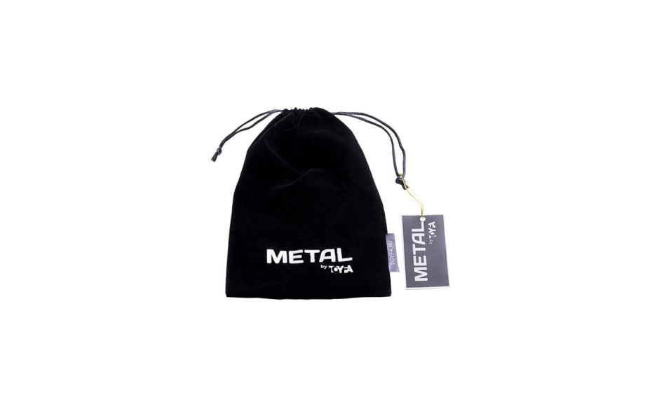 Silver Metal Anal Plug Small w Black Tail