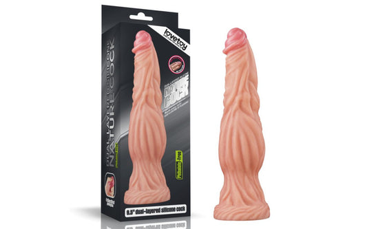Nature Cock 9.5in Dual Layer Huge ALIEN Silicone Dildo