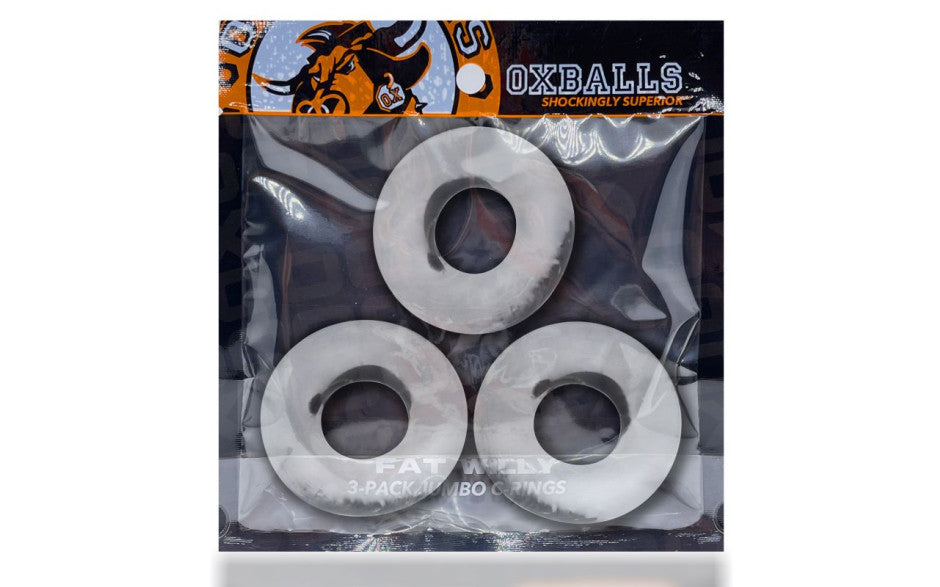 Fat Willy 3 Pc Jumbo Cockrings Clear