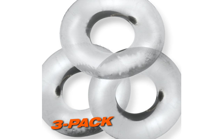 Fat Willy 3 Pc Jumbo Cockrings Clear