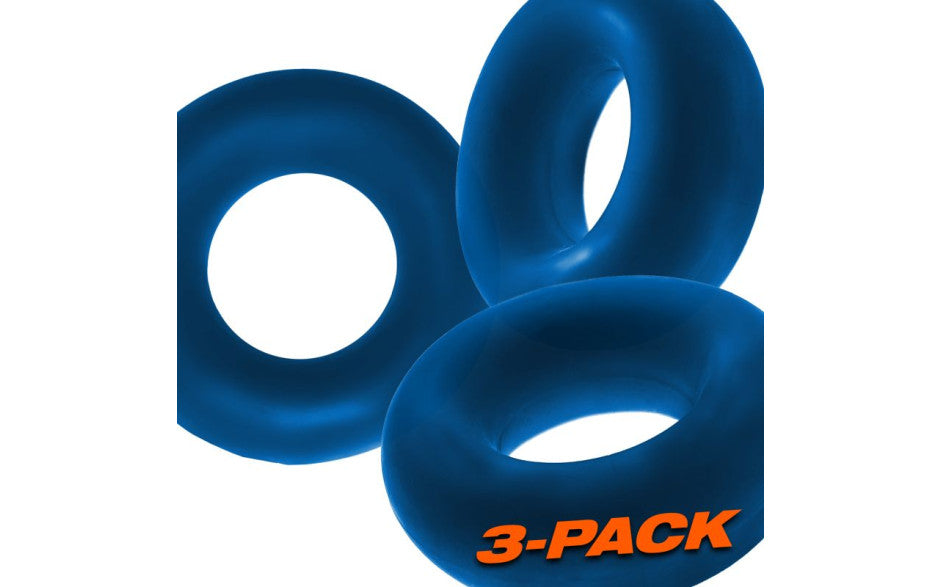 Fat Willy 3 Pc Jumbo Cockrings Space Blue