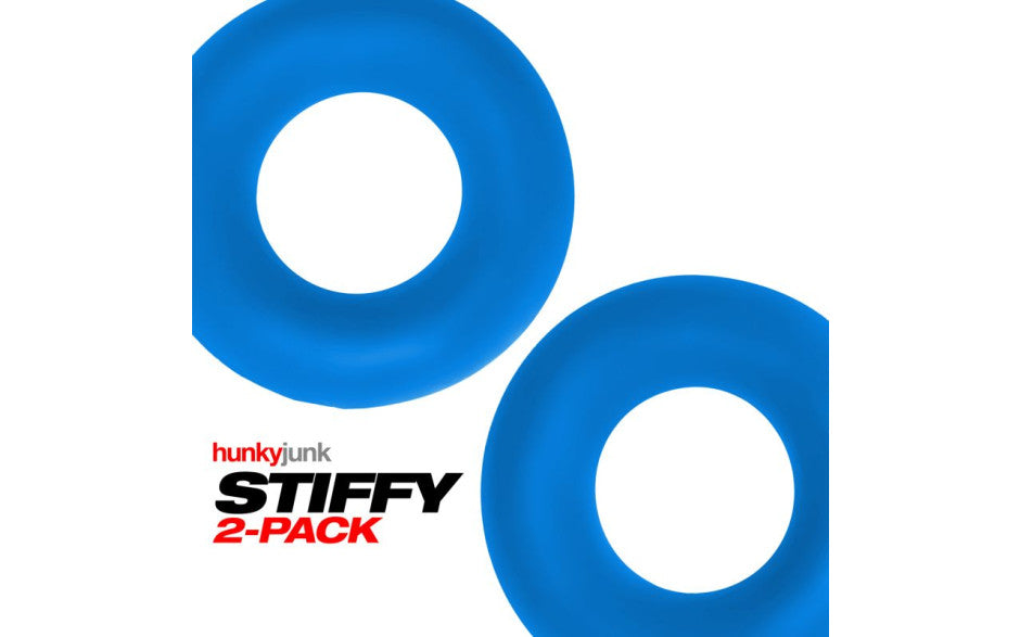 Stiffy 2 Pc Bulge Cockrings by HunkyJunk Teal Ice
