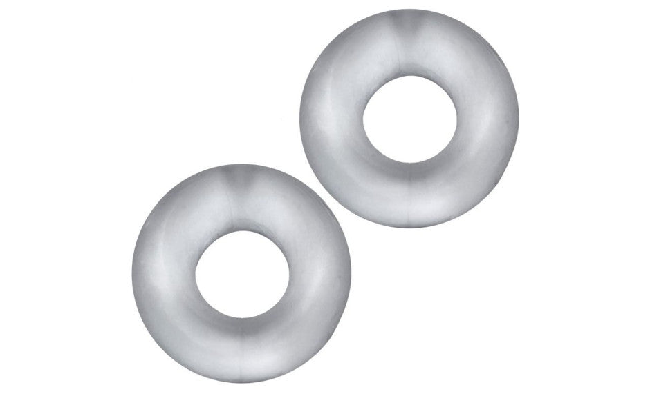 Stiffy 2 Pc Bulge Cockrings by HunkyJunk Ice Clear Ice
