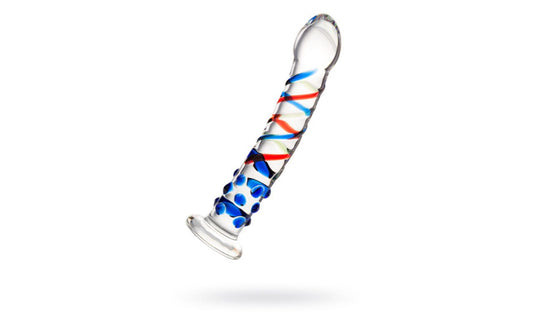Sexus Glass Dildo Blue Tip 18cm