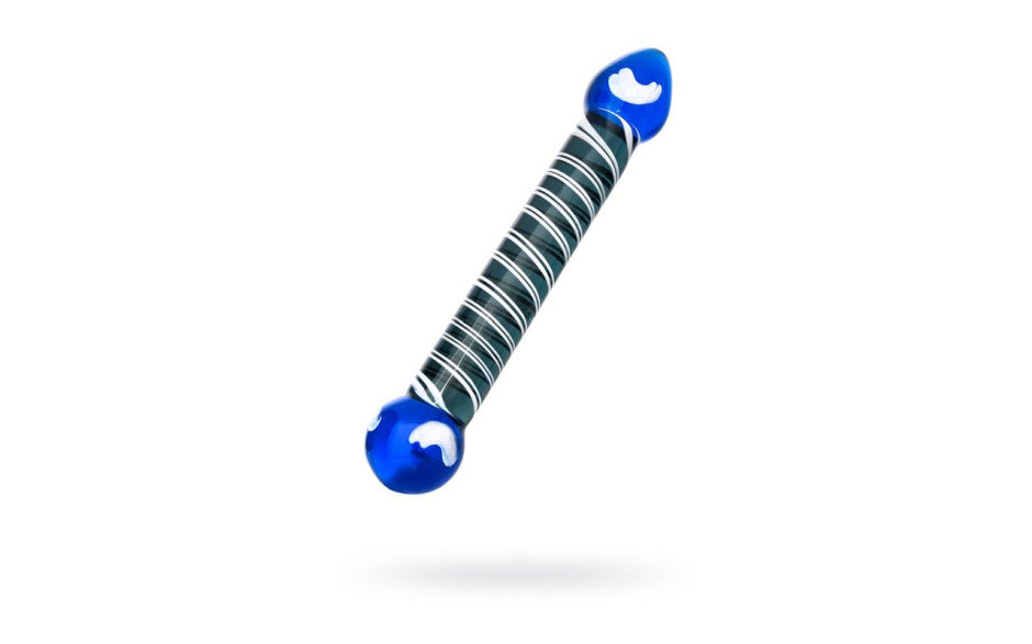 Sexus Glass Dildo Duo Blue 20cm
