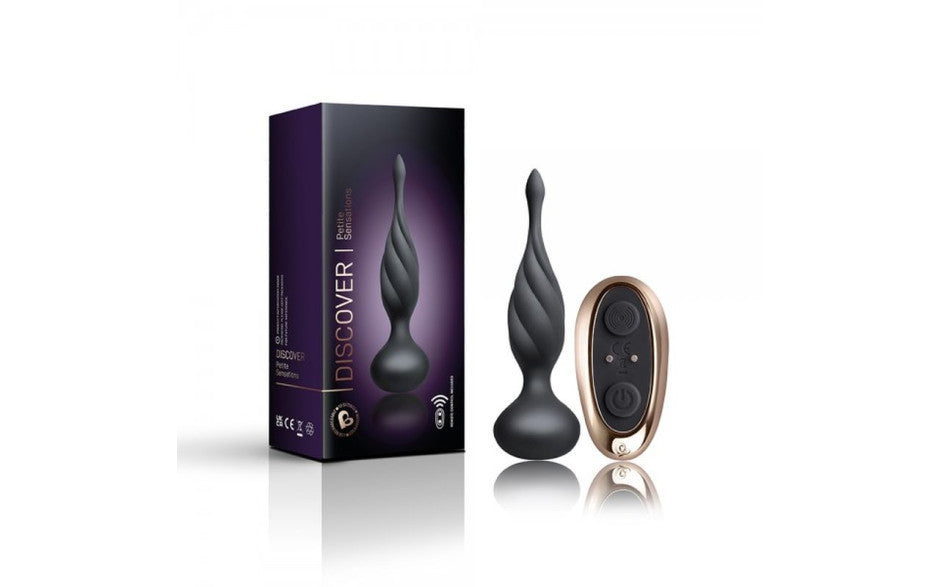 Petite Sensation Discover Butt Plug w Remote Black