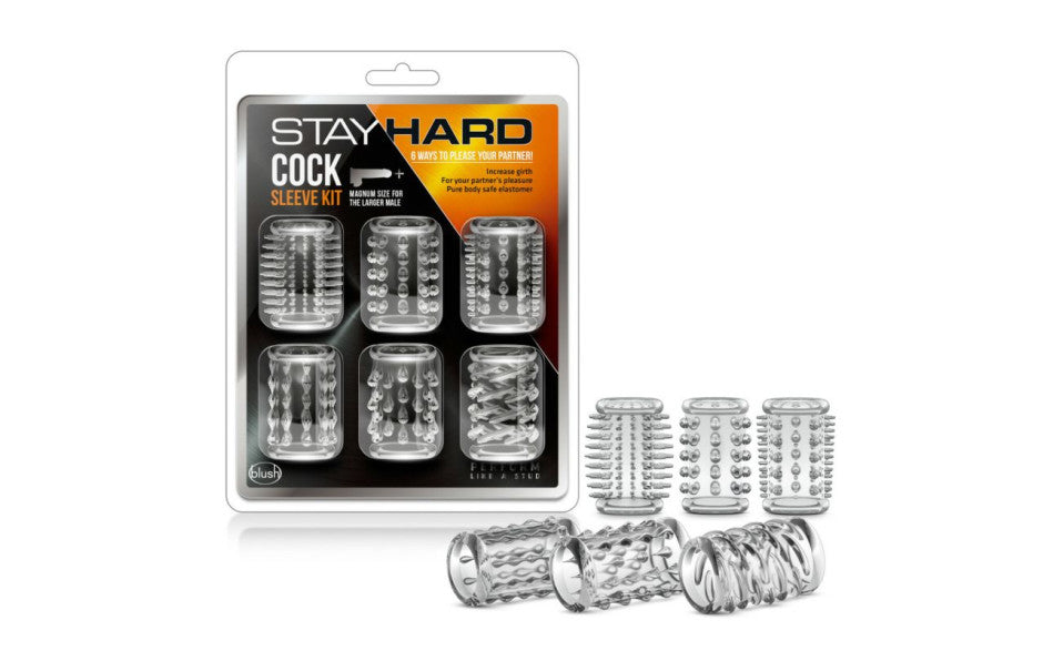 Stay Hard Cock Sleeve Kit Clear