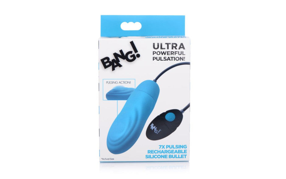 7X Pulsing Rechargeable Bullet Blue