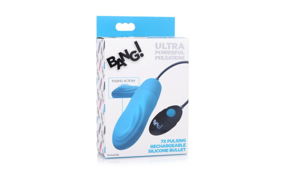 7X Pulsing Rechargeable Bullet Blue