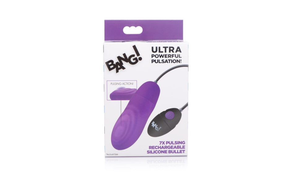7X Pulsing Rechargeable Bullet Purple