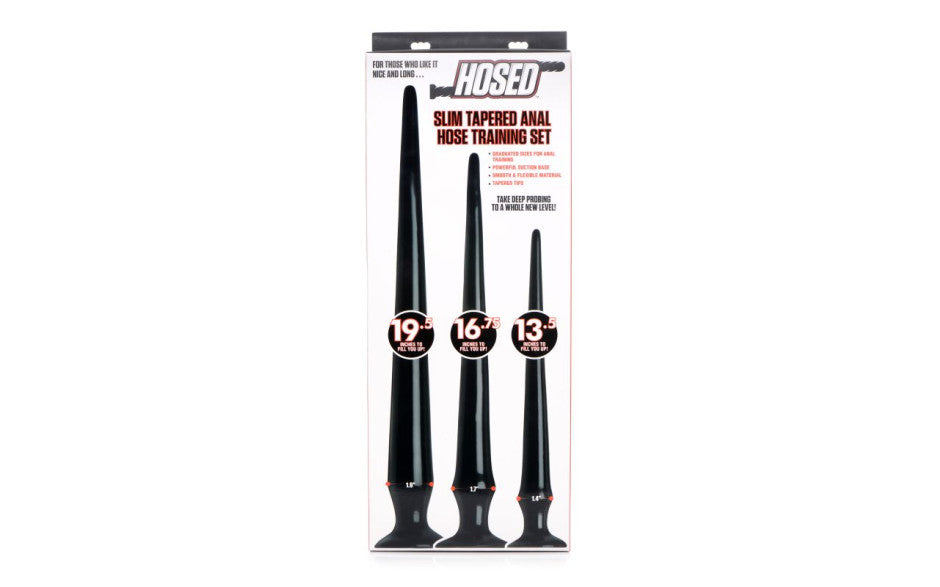 Slim Tapered Anal Hose Training Set
