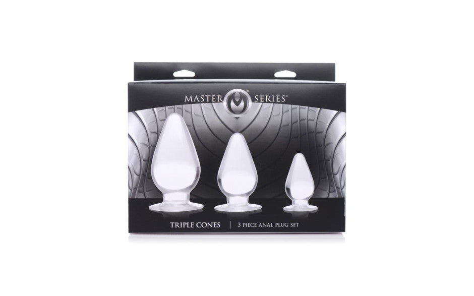 Triple Cones 3 Pc Anal Plug Set Clear