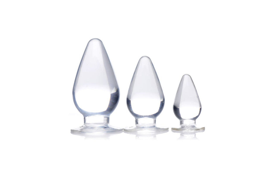 Triple Cones 3 Pc Anal Plug Set Clear