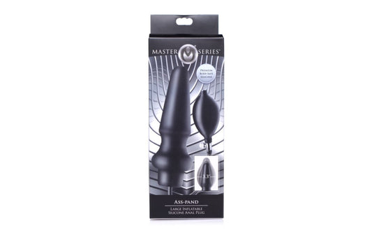 Ass Pand Large Inflatable Silicone Plug Black