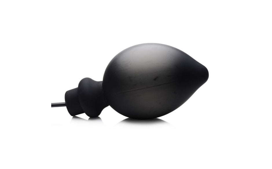 Ass Pand Large Inflatable Silicone Plug Black