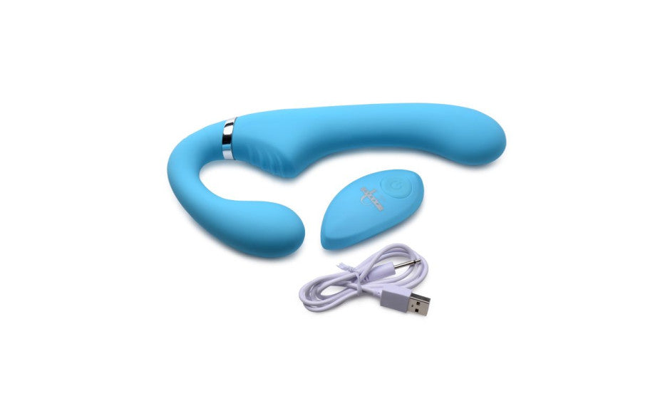 Mighty Rider 10X Strapless Strap-On Blue w Remote