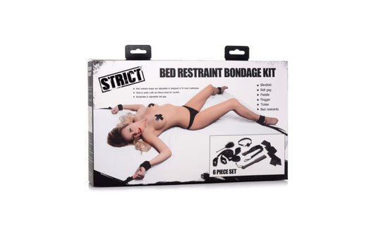 Bed Restraint Bondage Kit Black