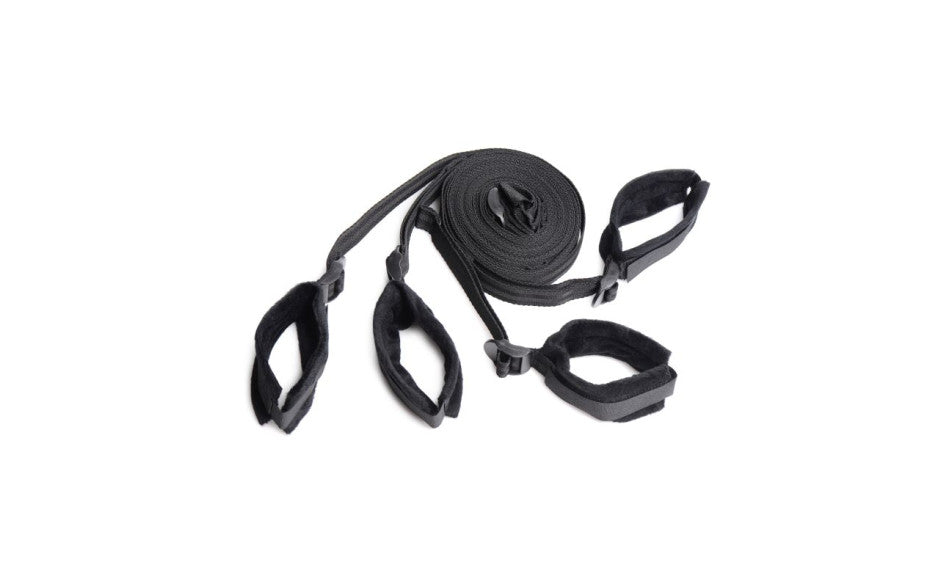 Bed Restraint Bondage Kit Black
