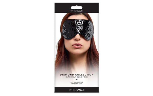 Whip Smart Diamond Blindfold Black