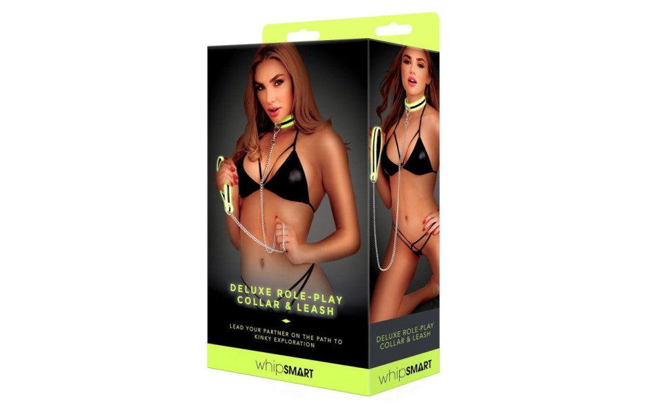 Whip Smart Glow In The Dark Deluxe Collar and Leash
