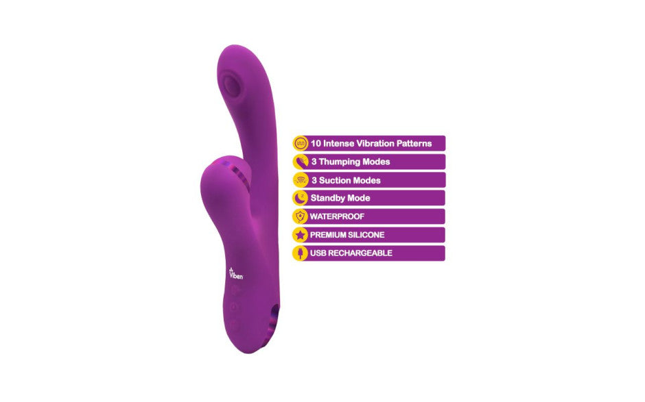 Viben Dazzle Rechargeable Thumping Rabbit Berry