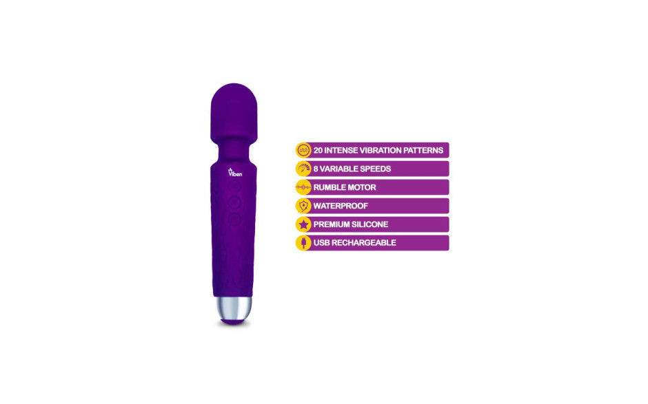 Viben Tempest Travel Wand Massager Violet