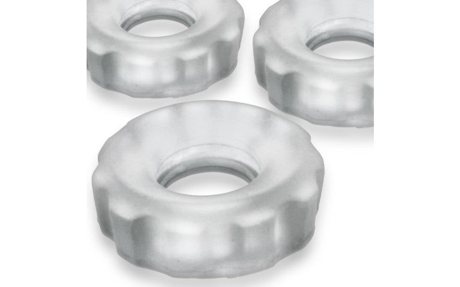 Super Hunkyjunk 3 Pc Cockrings Clear Ice