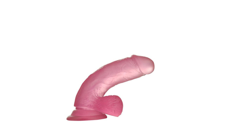 Jelly Studs 6in Crystal Dildo Small Pink