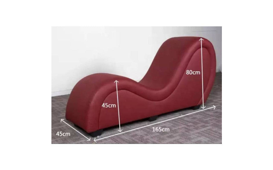 Kama Sutra Mebon Chaise Love Lounge Studded and Quilted Black