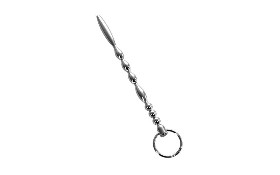 Silver Metal Urethral Plug w Ring