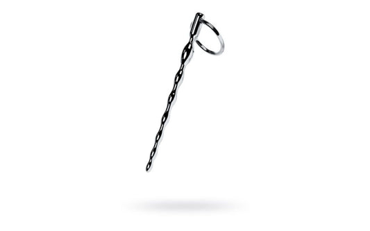 Silver Metal Braided Urethral Plug w Replaceable Ring