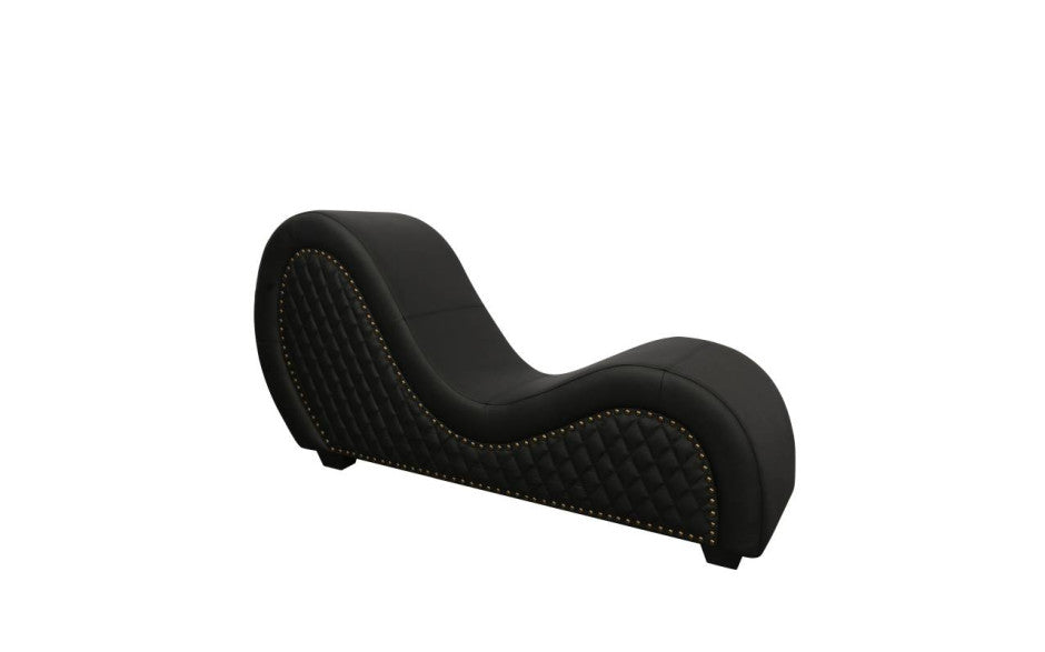 Kama Sutra Mebon Chaise Love Lounge Studded and Quilted Black