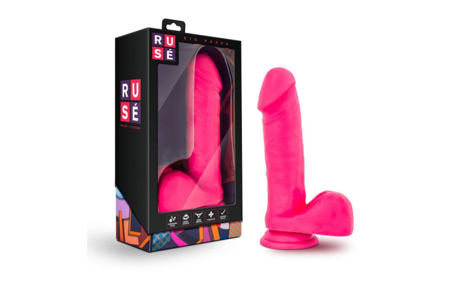 Ruse Big Poppa Hot Pink Dildo
