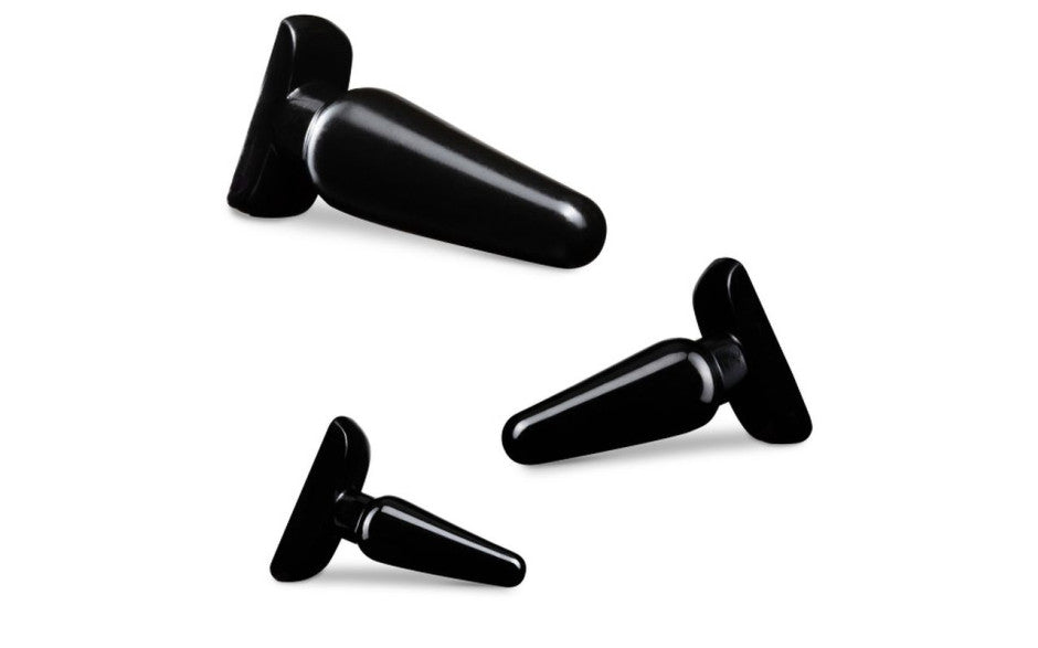 Anal Adventures 3 Pc Basic Plug Kit Black