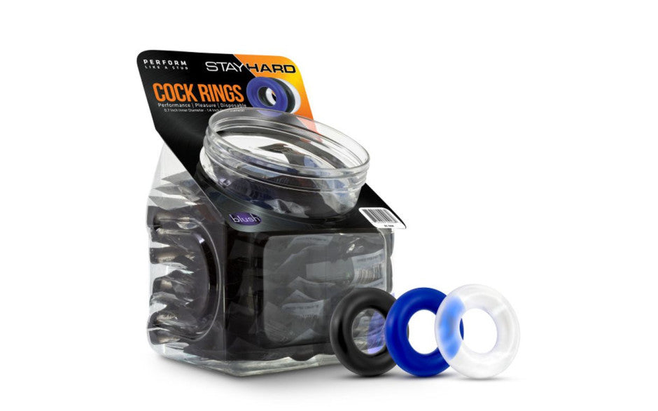 Stay Hard Donut Rings 50 Pc Fishbowl Display