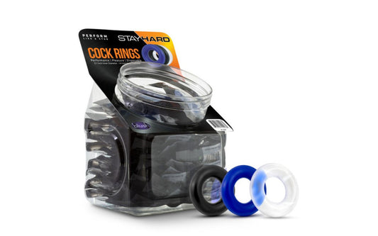Stay Hard Donut Rings 50 Pc Fishbowl Display