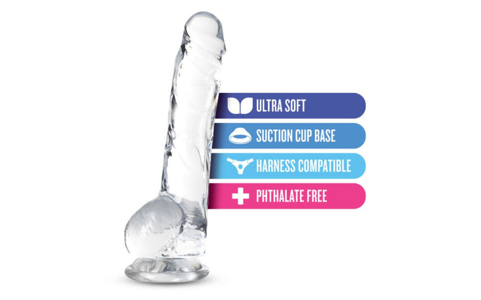 Naturally Yours 8" Crystaline Dildo Diamond