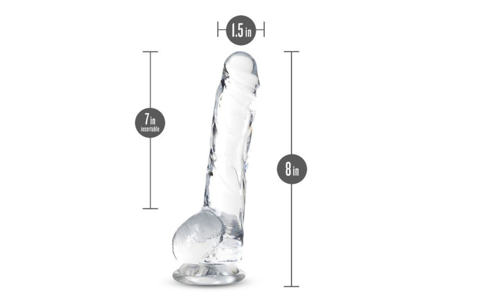 Naturally Yours 8" Crystaline Dildo Diamond