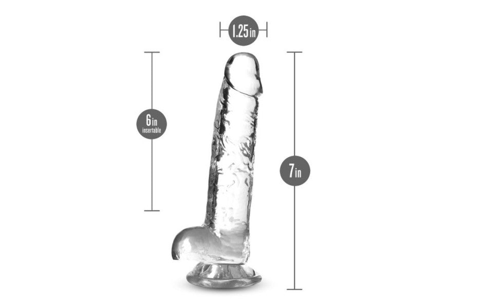 Naturally Yours 7" Crystaline Dildo Diamond