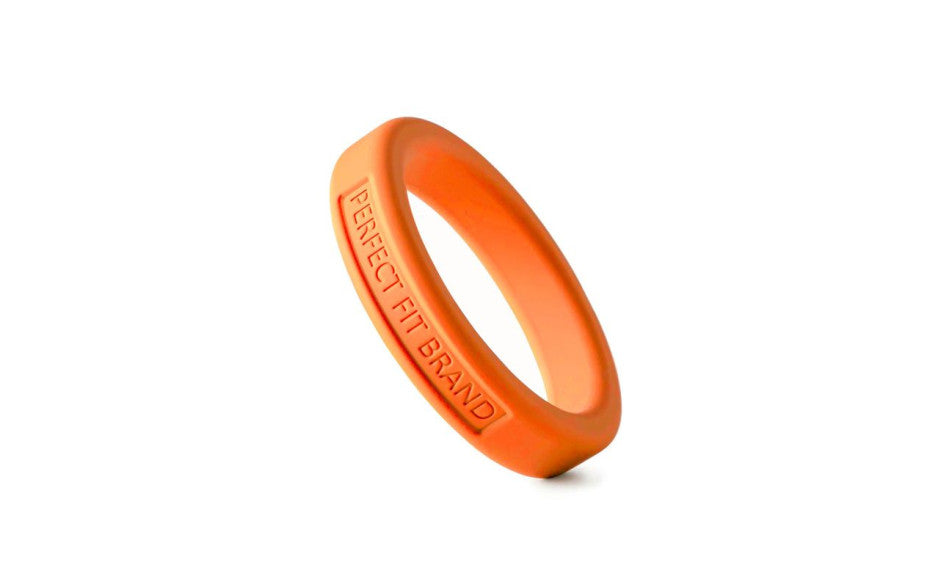 Classic Silicone Medium Stretch Penis Ring 44mm Orange