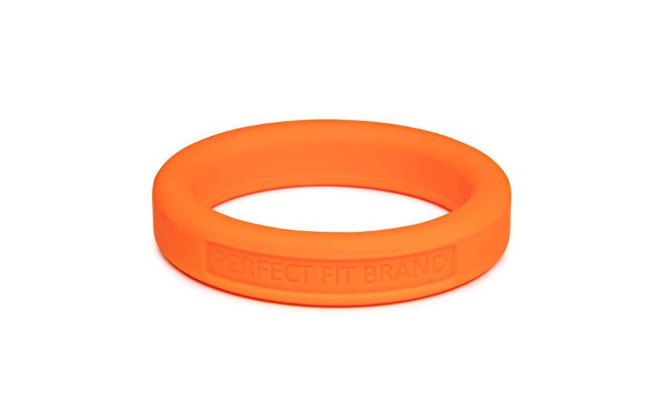 Classic Silicone Medium Stretch Penis Ring 44mm Orange