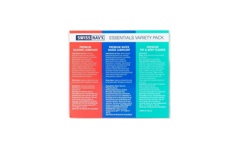 Swiss Navy Essentials 30ml Lubricant Travel Kit