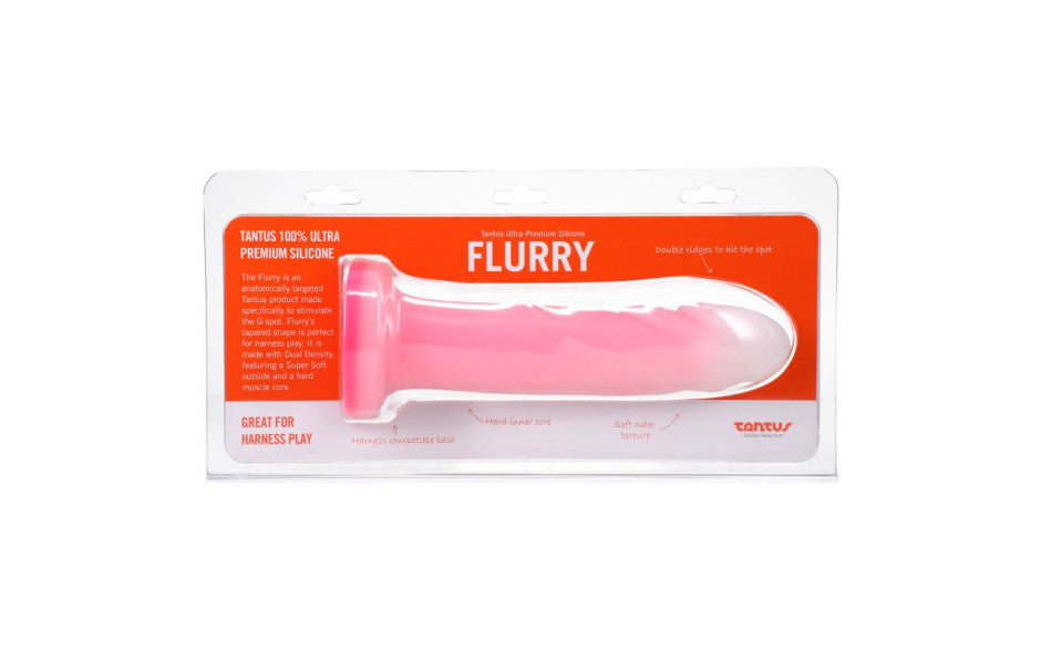 Flurry Dual Density Dildo Rose Quartz