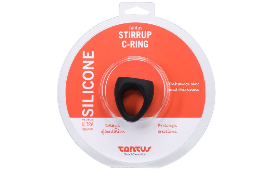 Stirrup Silicone Cock Ring Onyx
