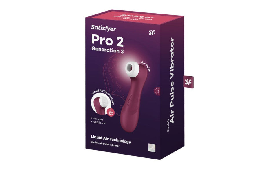 Satisfyer Pro 2 Gen 3 Clitoral Stimulator Wine Red